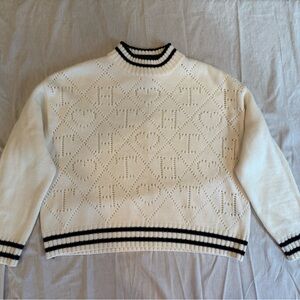 Tommy Hilfiger Cream Sweater with Black Stripes